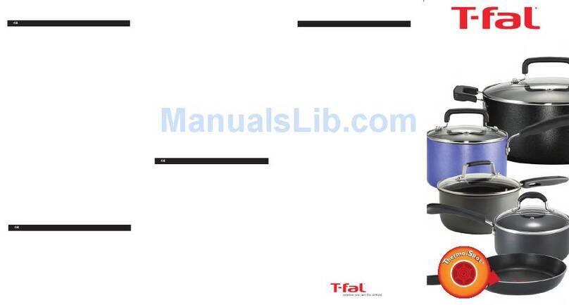 T-Fal NON-STICK COOKWARE Quick reference guide