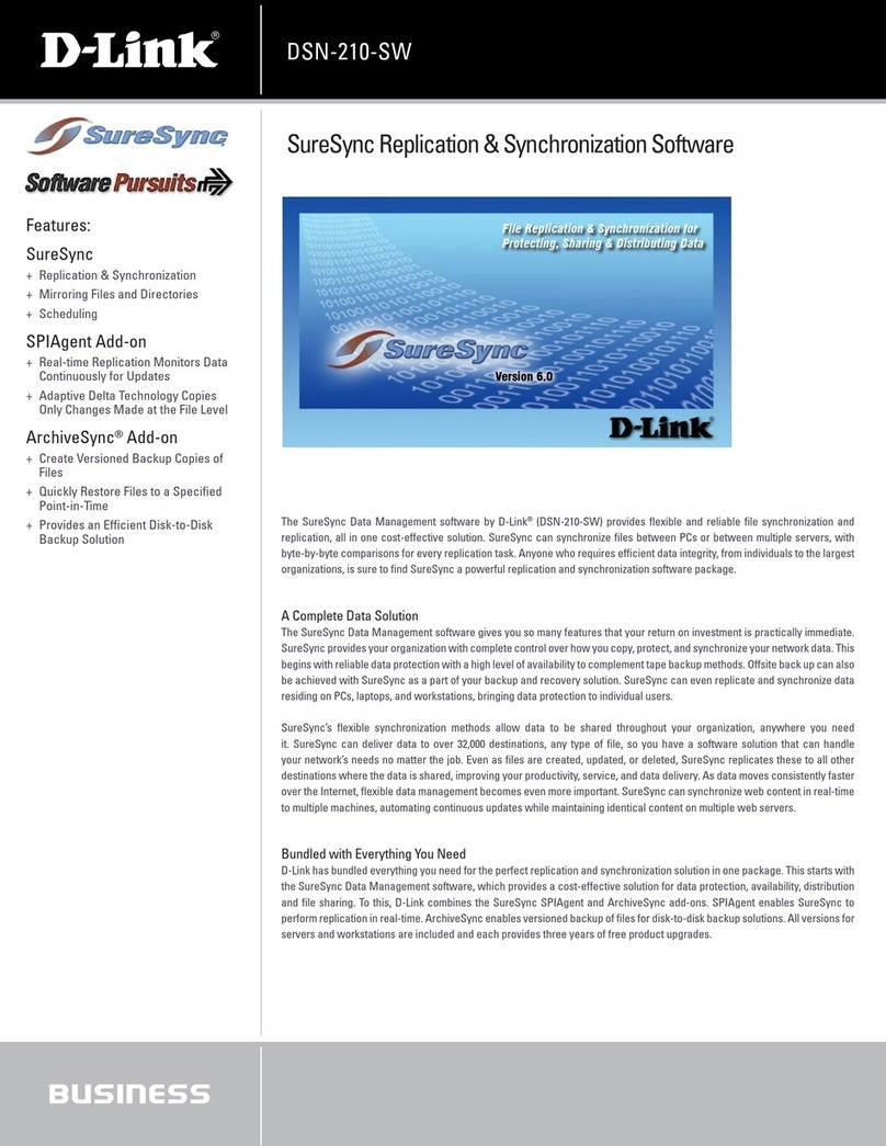 D-Link DSN-210-SW - SureSync Continuous Data... User manual