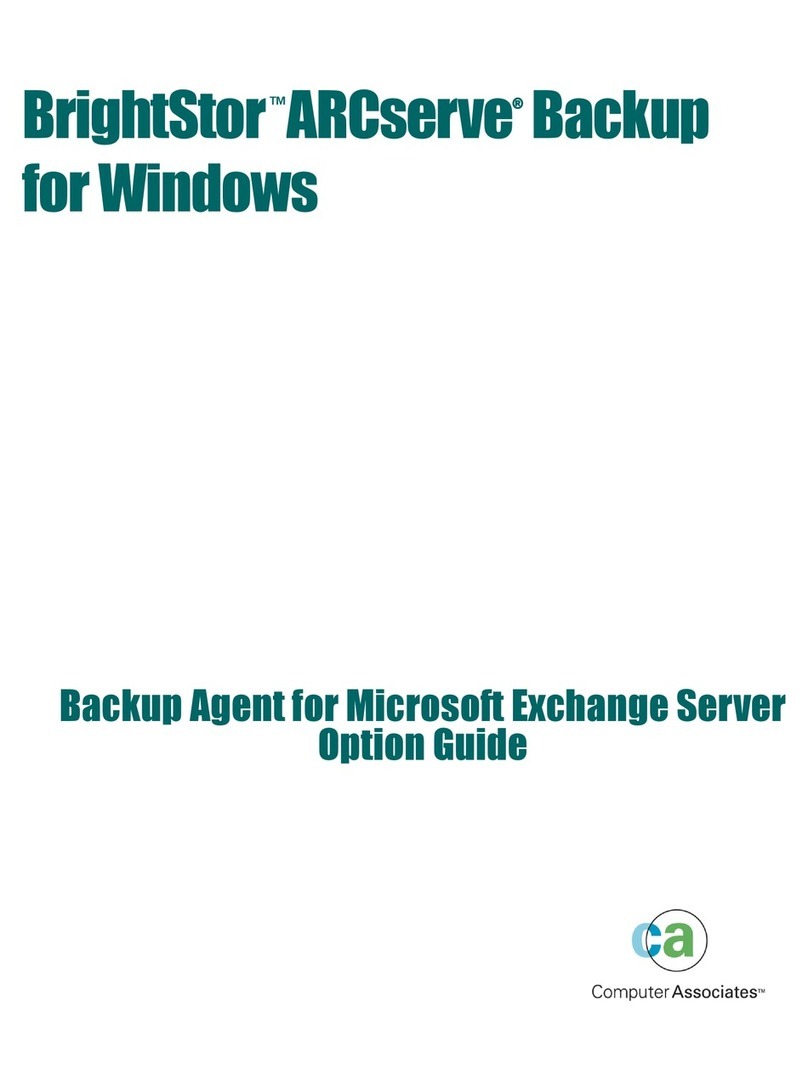 Computer Associates BABNWUP900NE6 - BRIGHTSTOR ARCSERVE BACKUP... manual