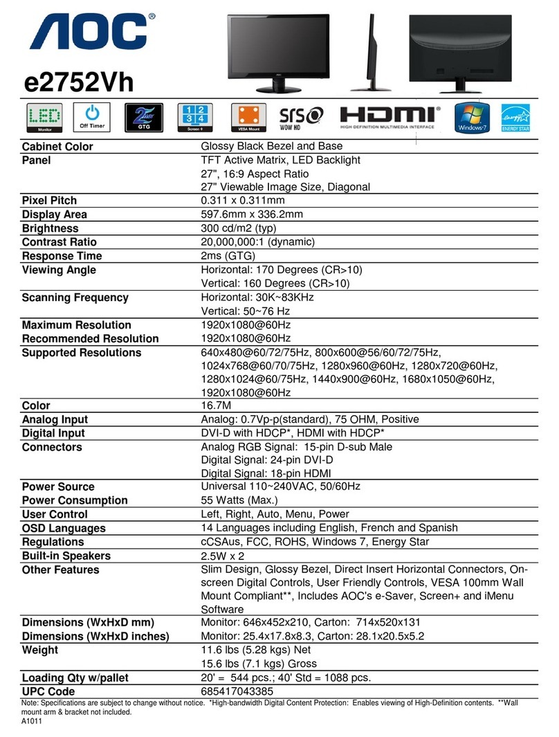 AOC e2752Vh User guide