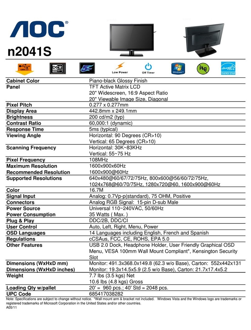 AOC n2041S User guide