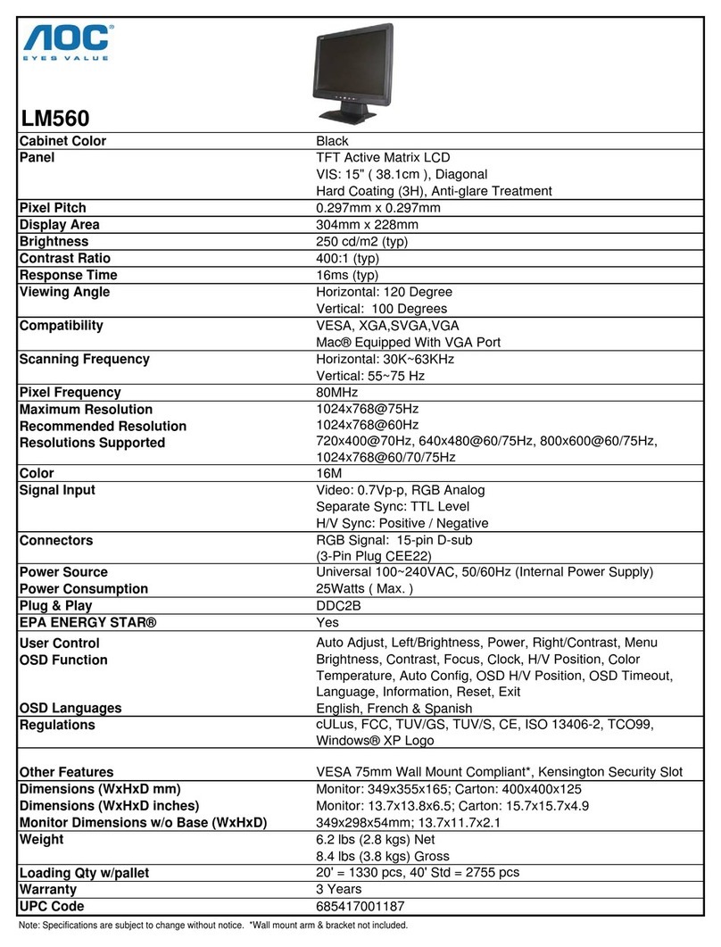 AOC LM560 User manual