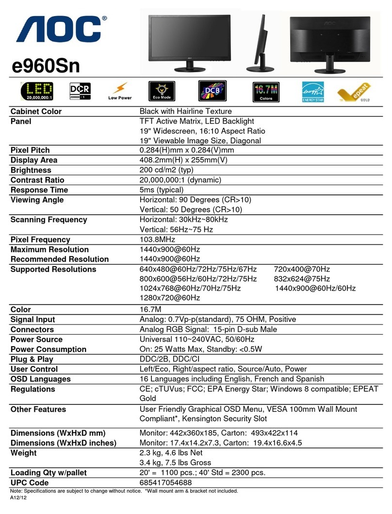 AOC e960Sn User guide