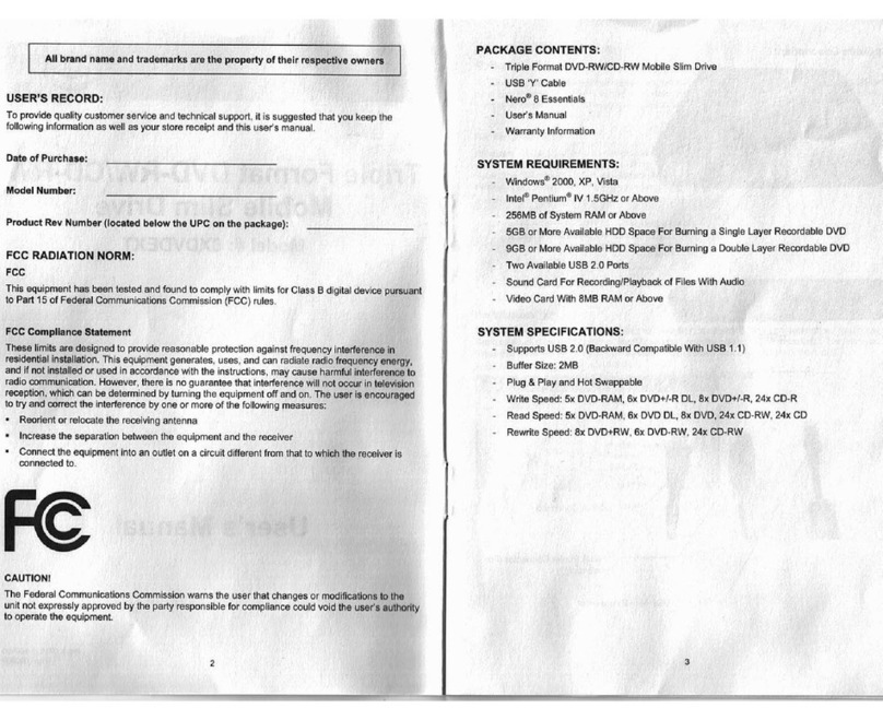 Gearhead 8XDVDEXT User manual