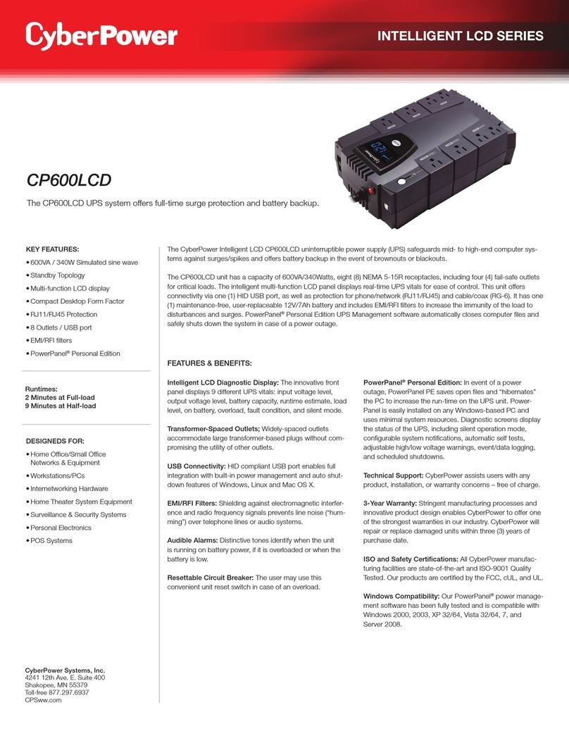 CyberPower CP600LCD Manual