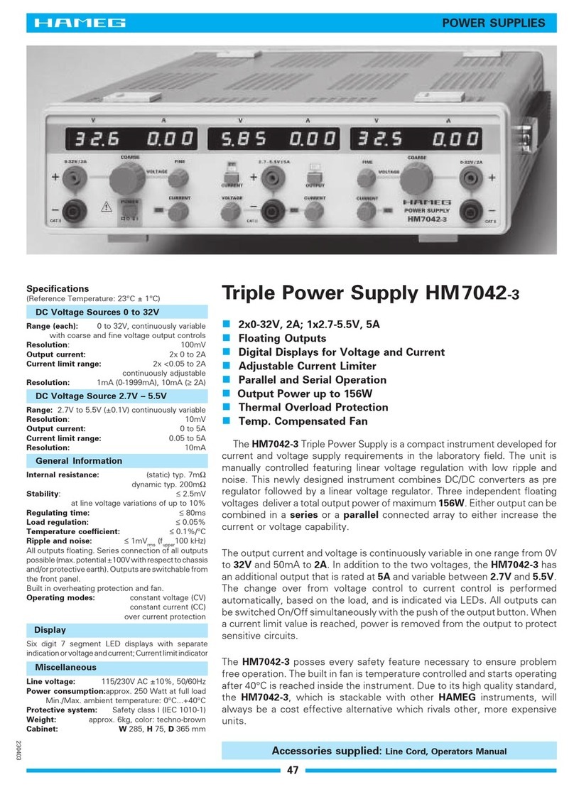 Hameg HM7042-3 User manual Hameg HM7042-3 User manual