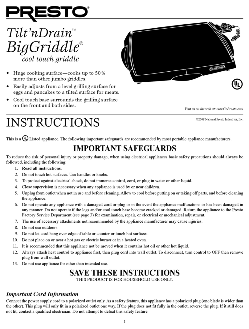Presto 7046 User manual Presto 7046 User manual