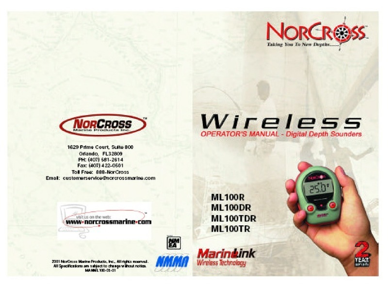 Norcross ML100TDR ML100R ML100DR ML100tr instruction manual Norcross ML100TDR ML100R ML100DR ML100tr instruction manual