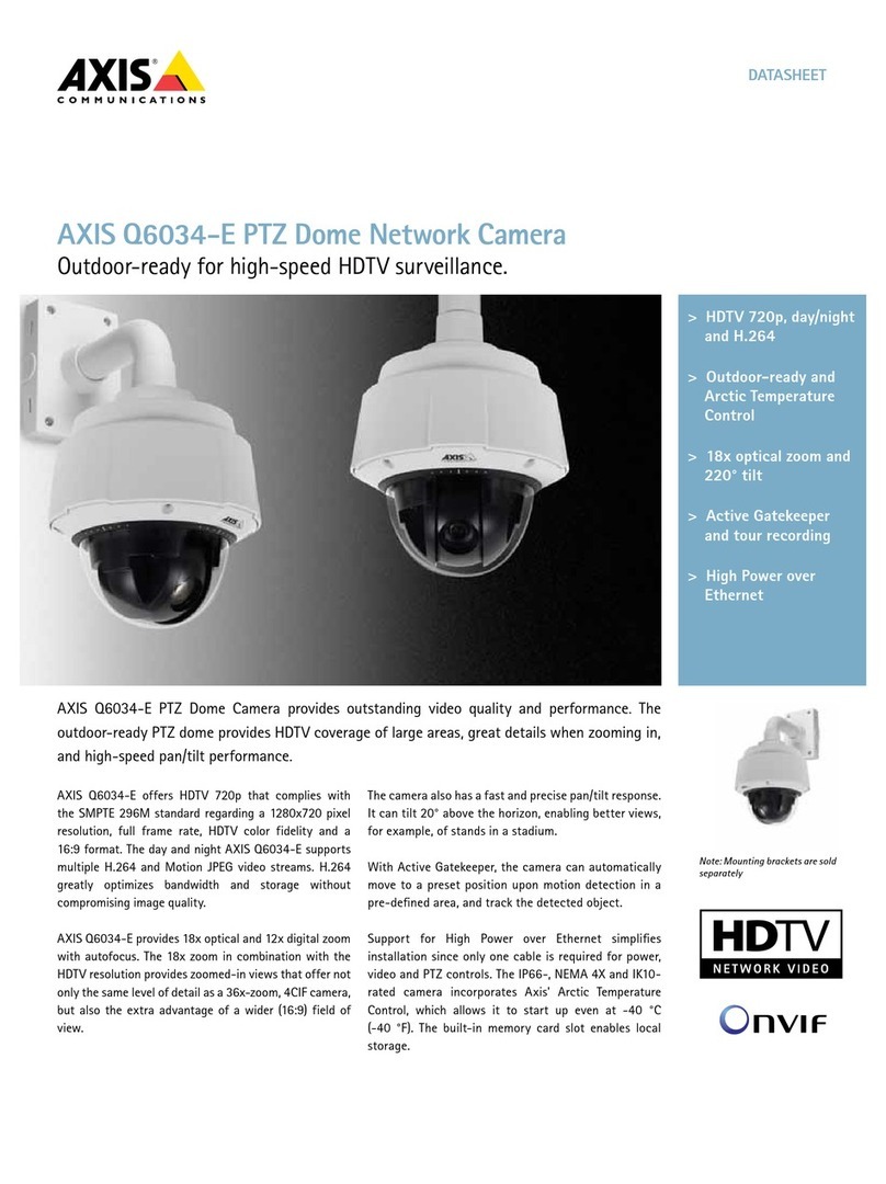 Axis Q6034-E User manual Axis Q6034-E User manual