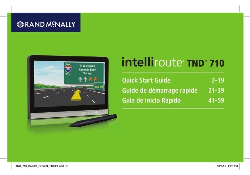 Rand McNally Intelliroute TND-710 User manual Rand McNally Intelliroute TND-710 User manual