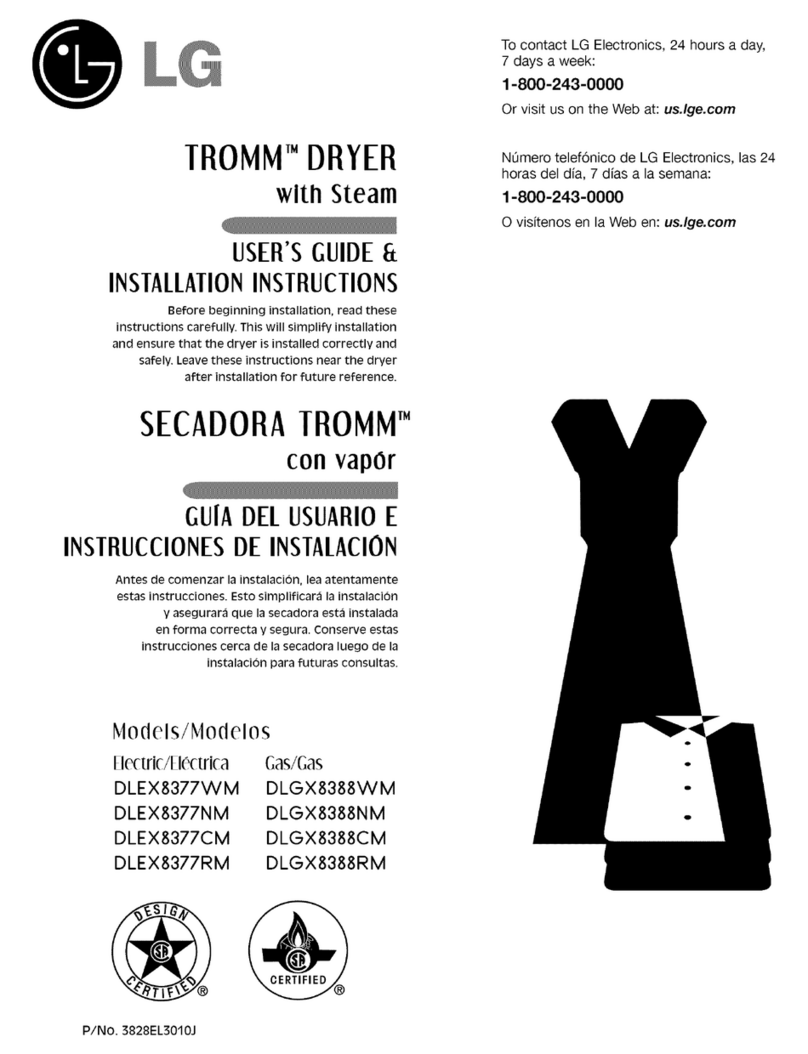 LG Tromm DLEX8377NM Instruction Manual LG Tromm DLEX8377NM Instruction Manual