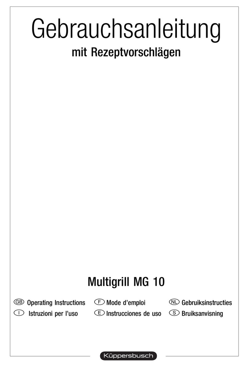 Kuppersbusch MG 10 operating instructions
