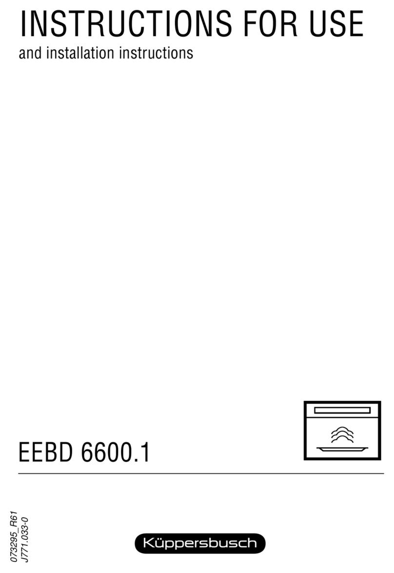 Kuppersbusch EEBD 6600.1 Instructions for use and installation instructions