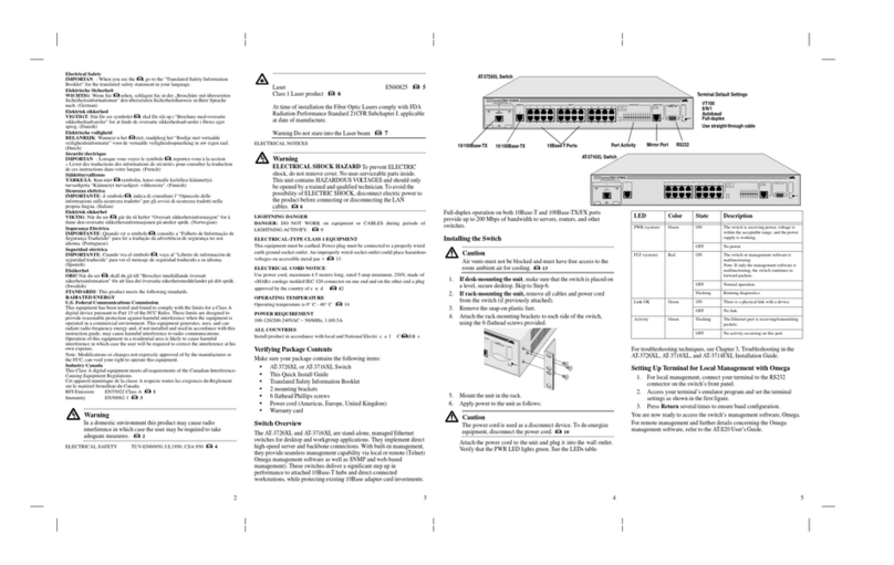 Allied Telesis CentreCOM AT-3726XL User manual