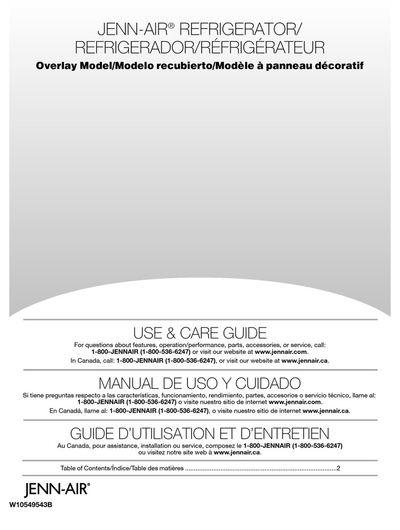 Jenn-Air REFRIGERATOR Use & care guide