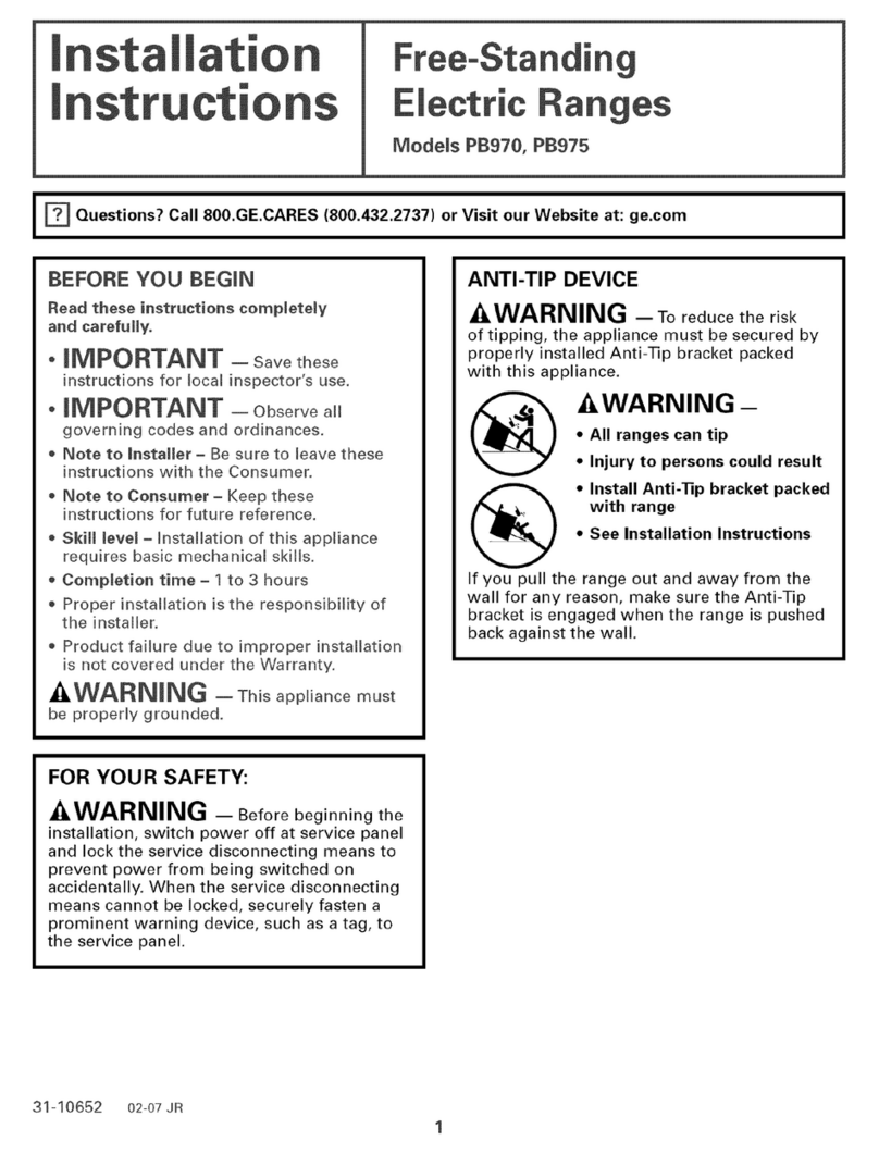GE RADIANT PB970 User manual