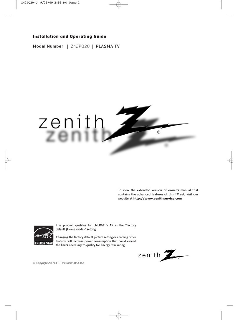 Zenith Z42PQ20 Troubleshooting guide