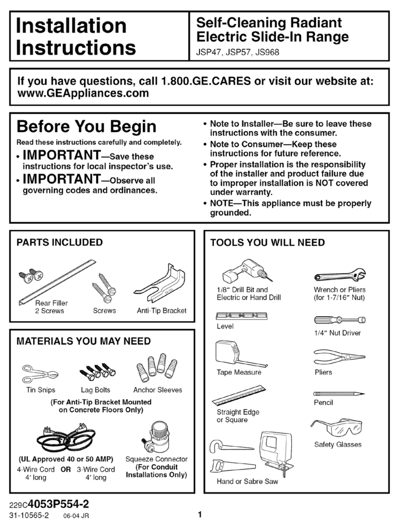 GE JSP47 User manual