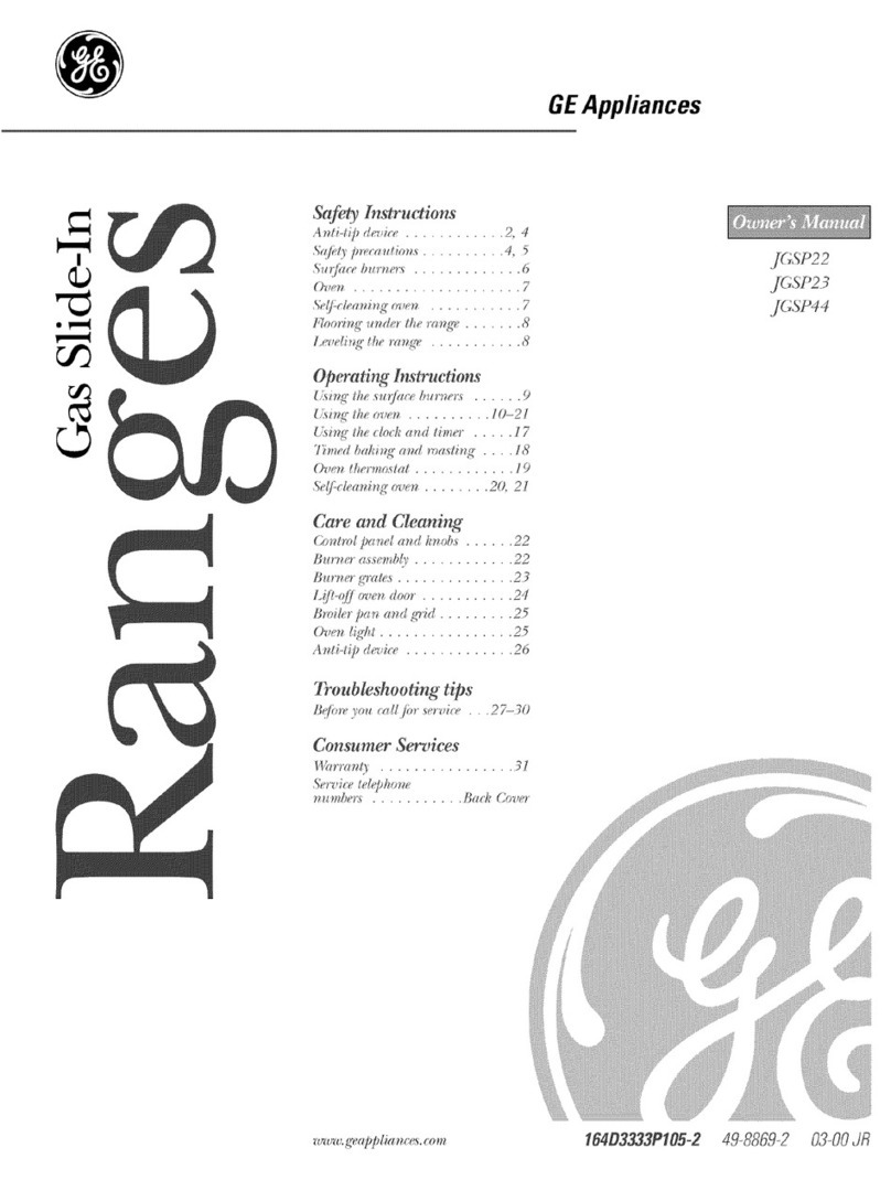 GE JGSP22 User manual