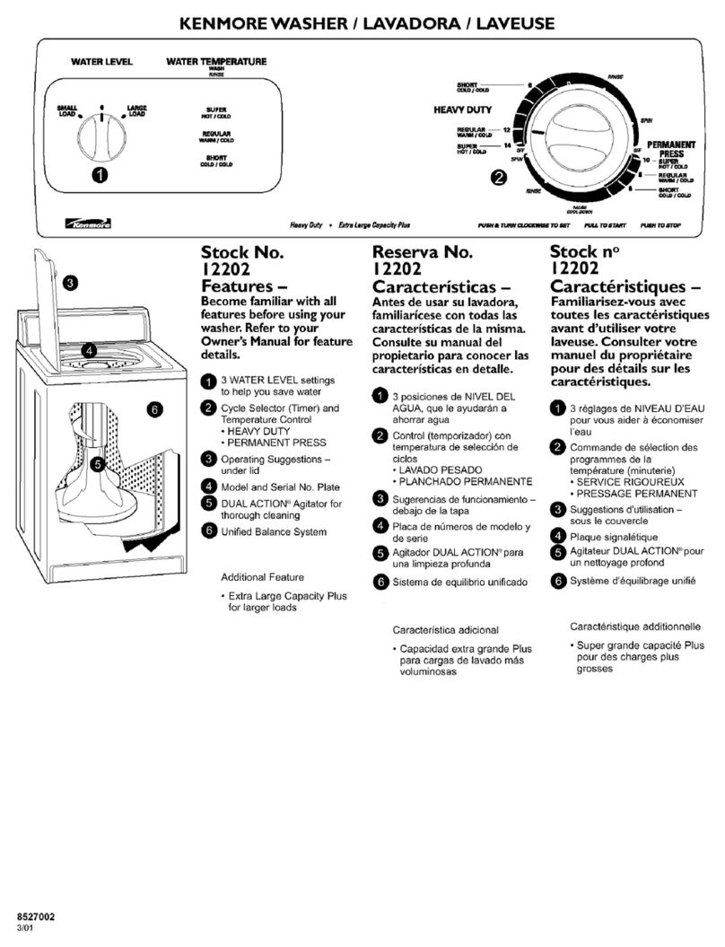 Kenmore 12202 User manual