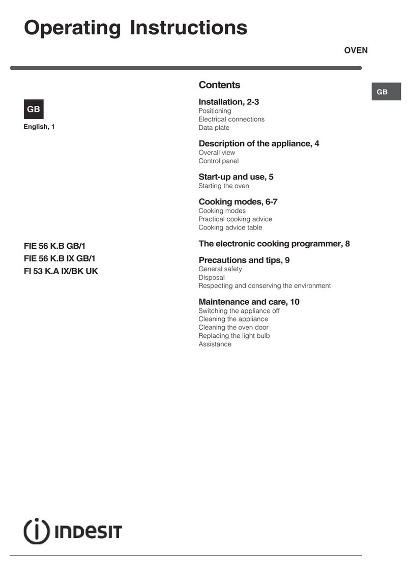 Indesit FIE 56 K.B GB/1 operating instructions