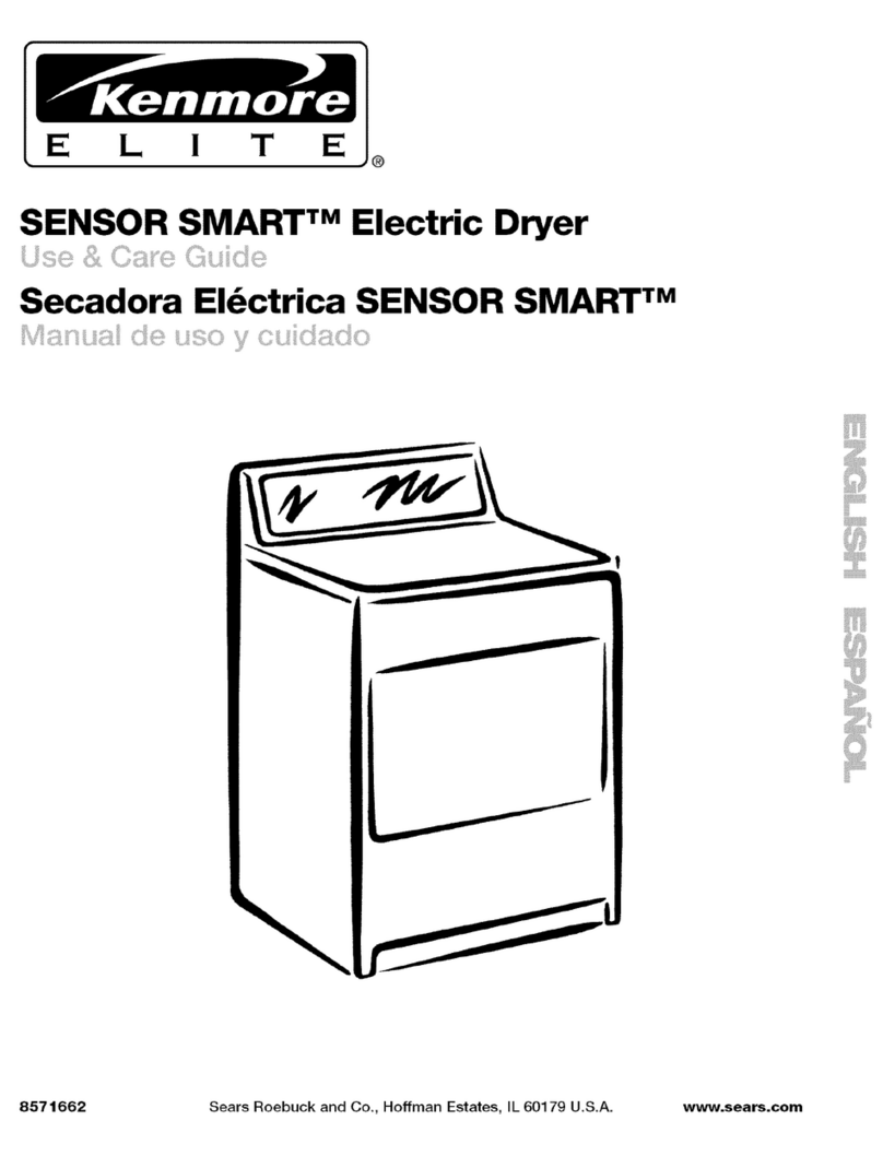 Kenmore Sensor smart electric dryer User manual
