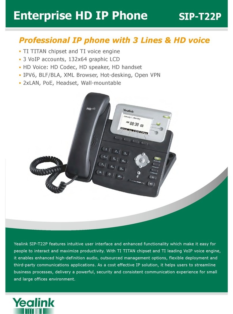 Yealink Yealink SIP-T22P User manual