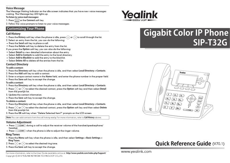 Yealink SIP-T32G User manual