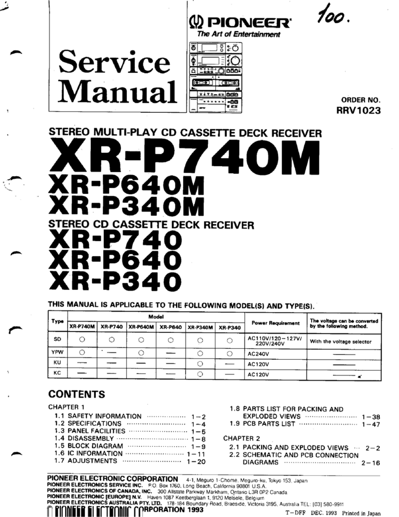 Pioneer XR-P74OM User manual