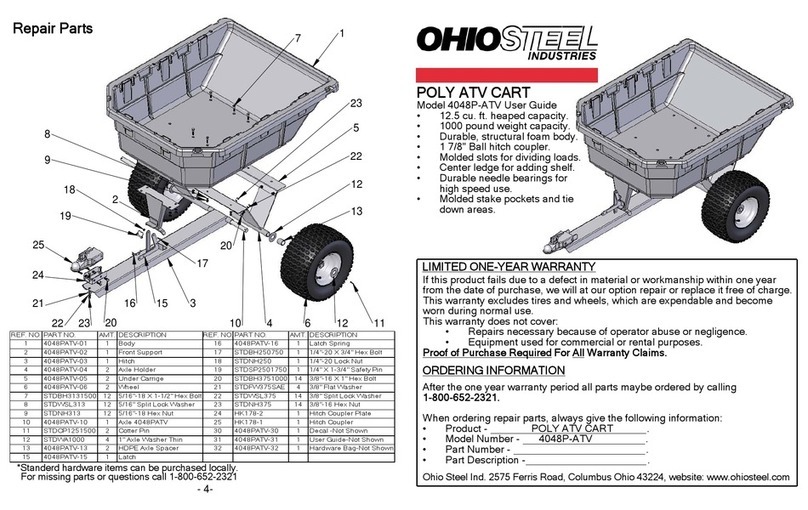 Ohio Steel 4048P-ATV User manual Ohio Steel 4048P-ATV User manual