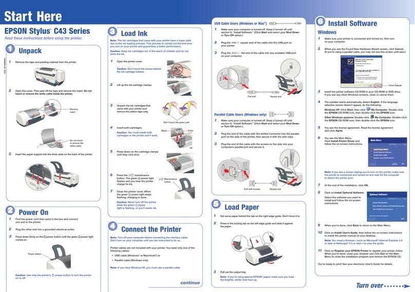Epson Іендгі C43 series Instruction Manual