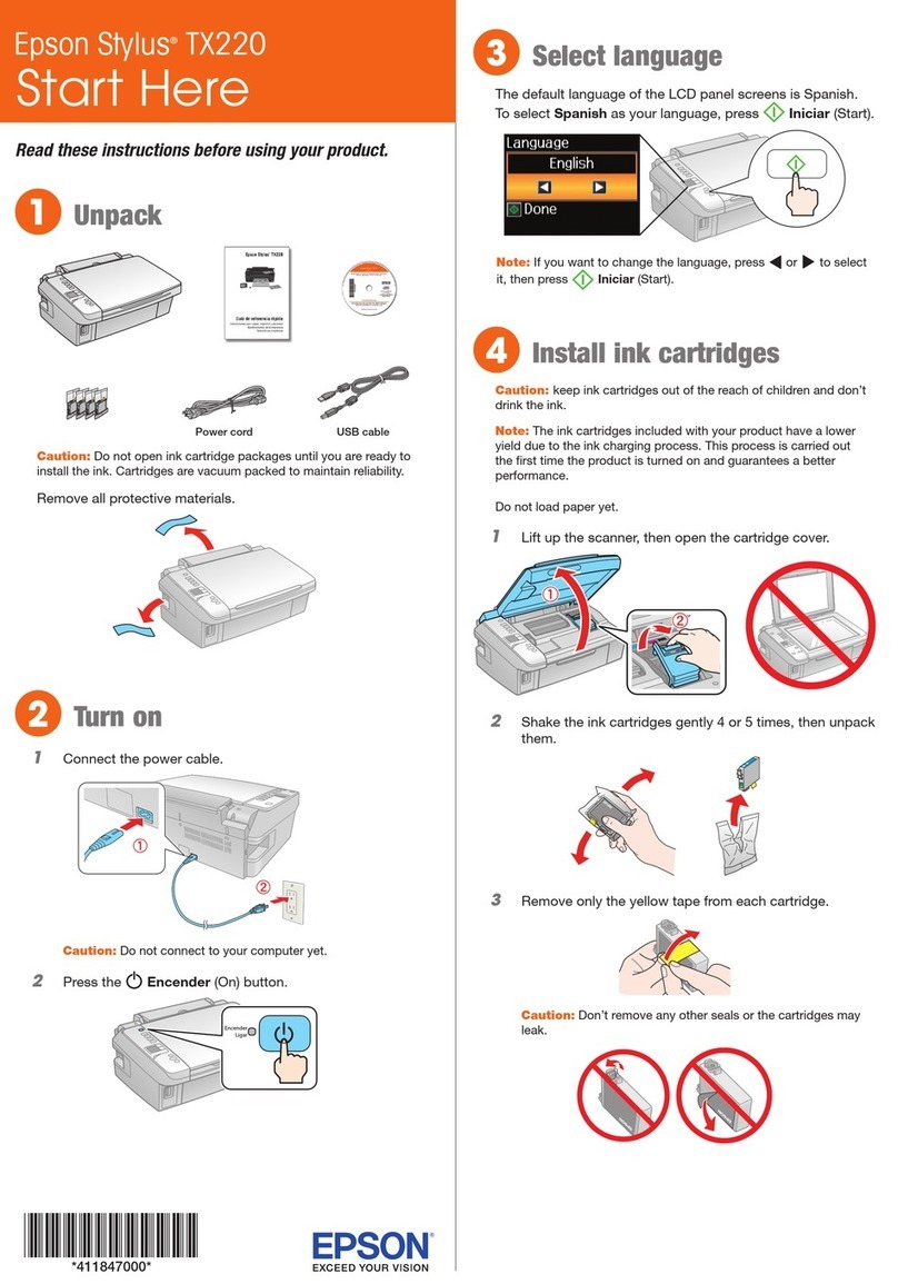 Epson Stylus TX220 Instruction Manual