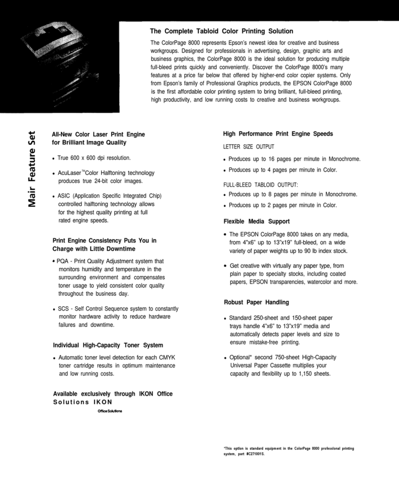 Epson ColorPage8000 Owner's manual