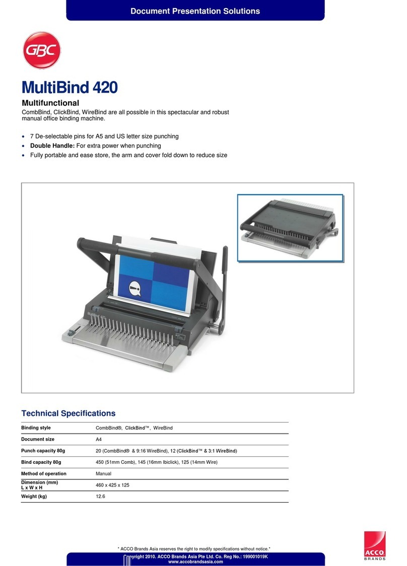 GBC MultiBind 420 User manual