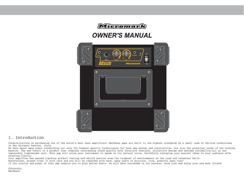 Mark Bass MICROMARK owner's manual