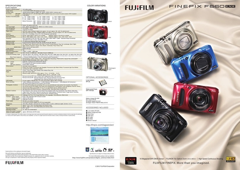 FujiFilm Finepix F660 EXR specification