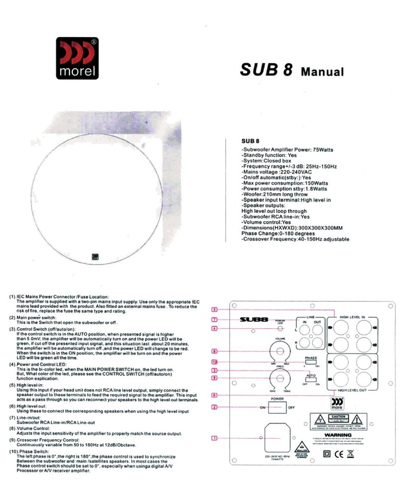 Morel Sub 8 manual&nbsp;