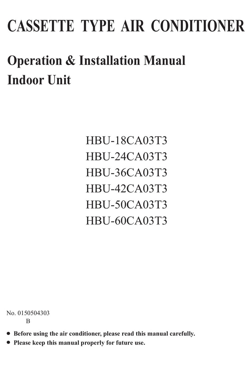 Haier HBU-18CA03T3 Operation & installation manual Haier HBU-18CA03T3 Operation & installation manual