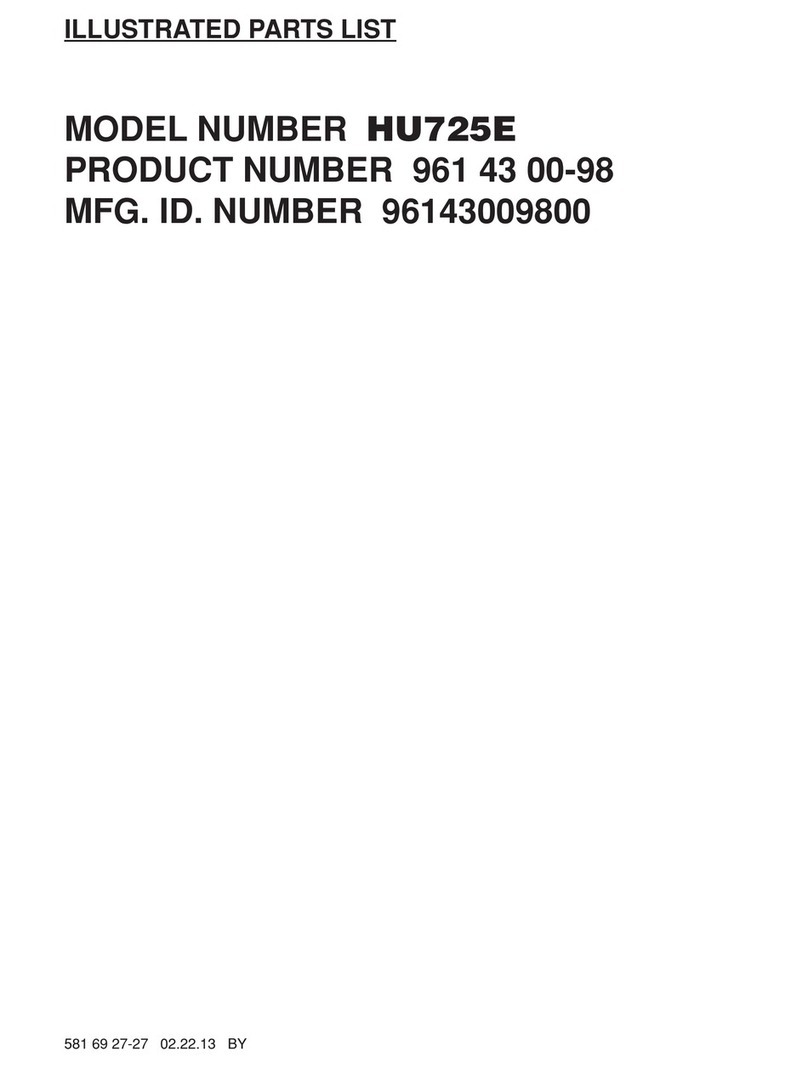 Husqvarna HU725E parts list
