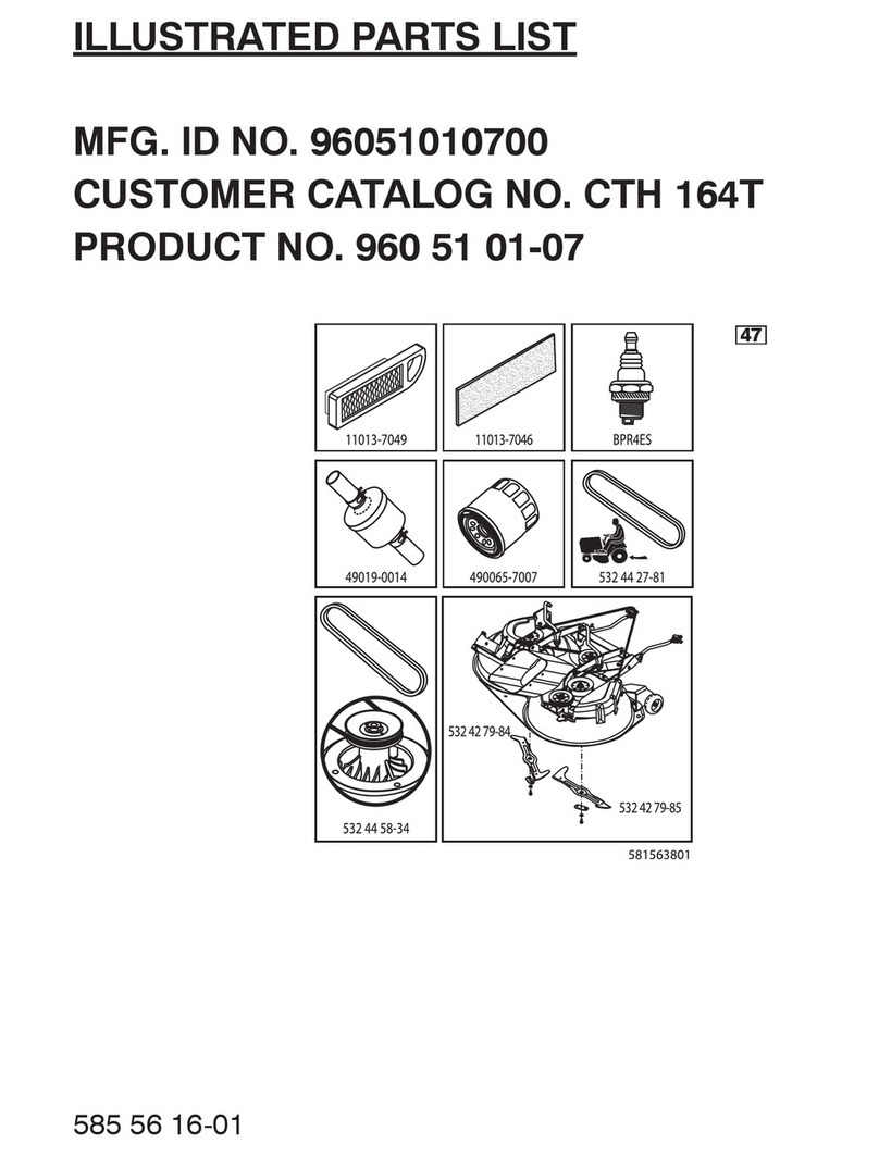 Husqvarna CTH 164T parts list