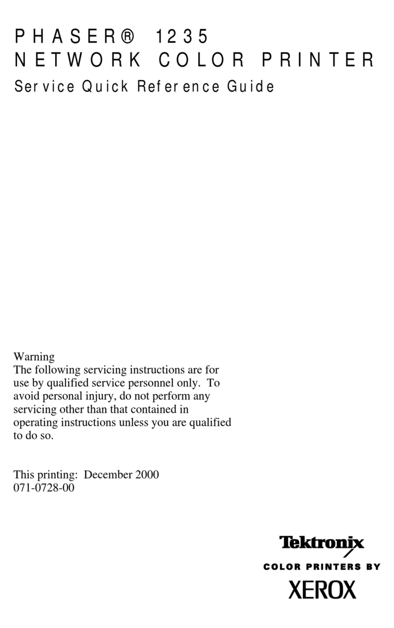 Tektronix 1235N - Phaser Color Laser Printer User manual