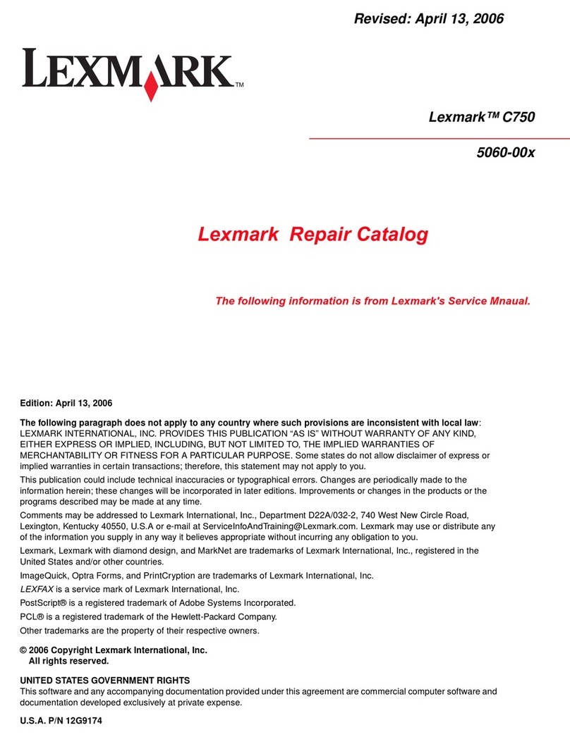 Lexmark 13P0150 - C 750dtn Color Laser Printer User manual