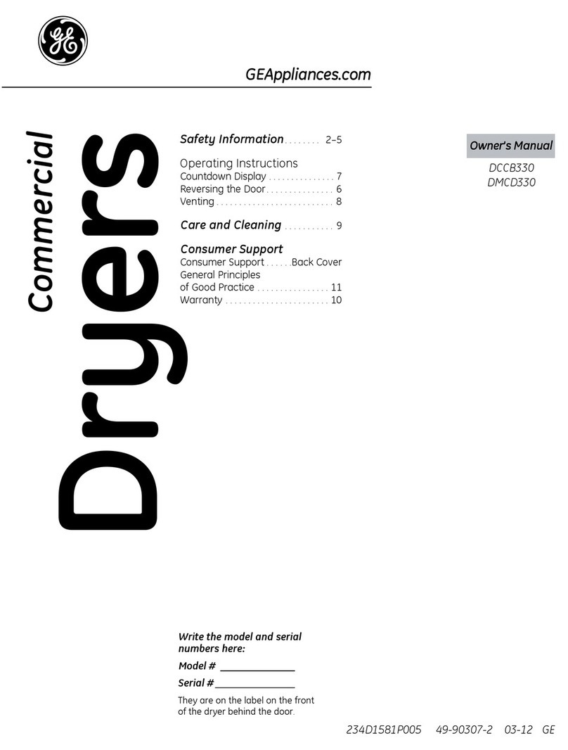 GE DCCB330EJWC owner's manual