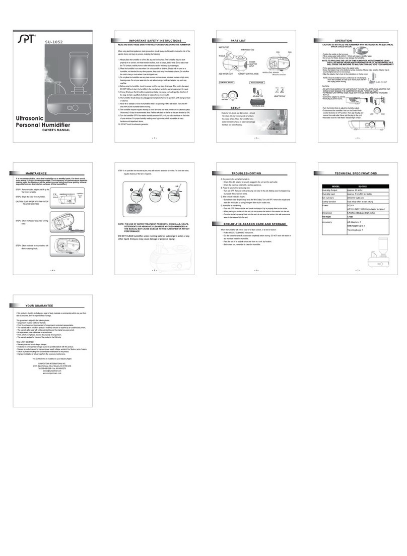 SPT SU-1052 owner's manual