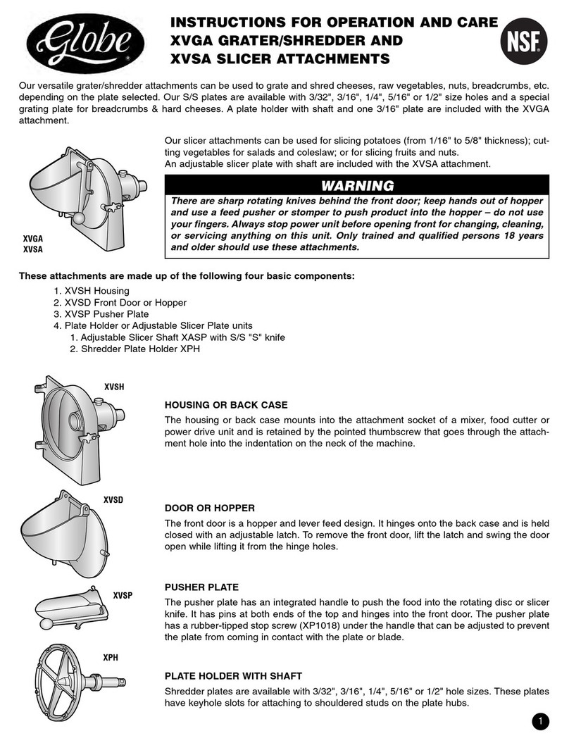 Globe XVGA Operation and maintenance manual
