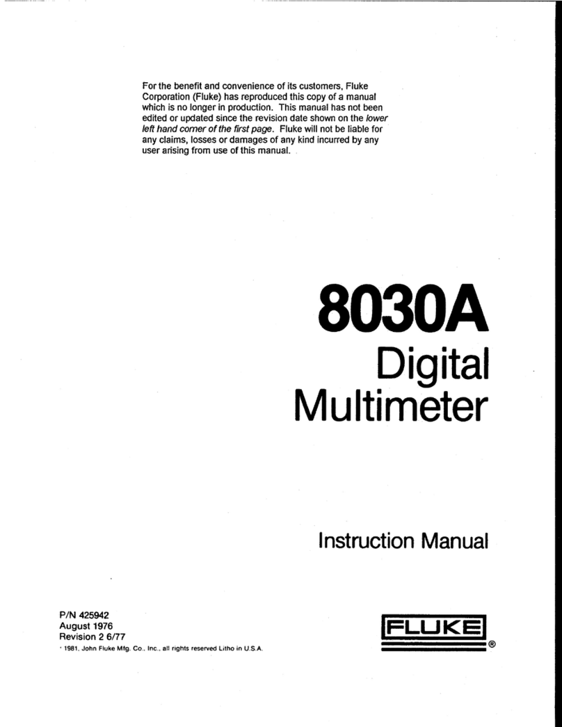 Fluke 8030A instruction manual