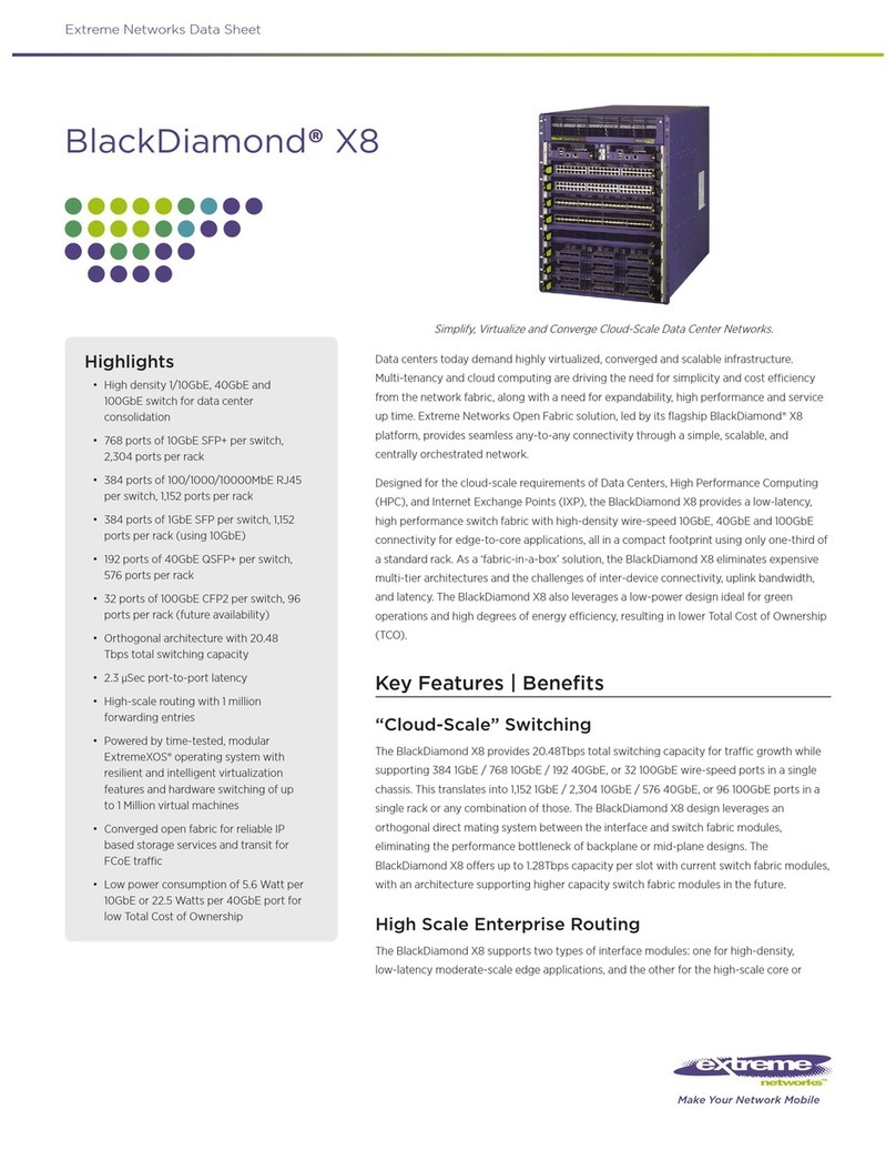 Extreme Networks BlackDiamond X8 Series datasheet Extreme Networks BlackDiamond X8 Series datasheet