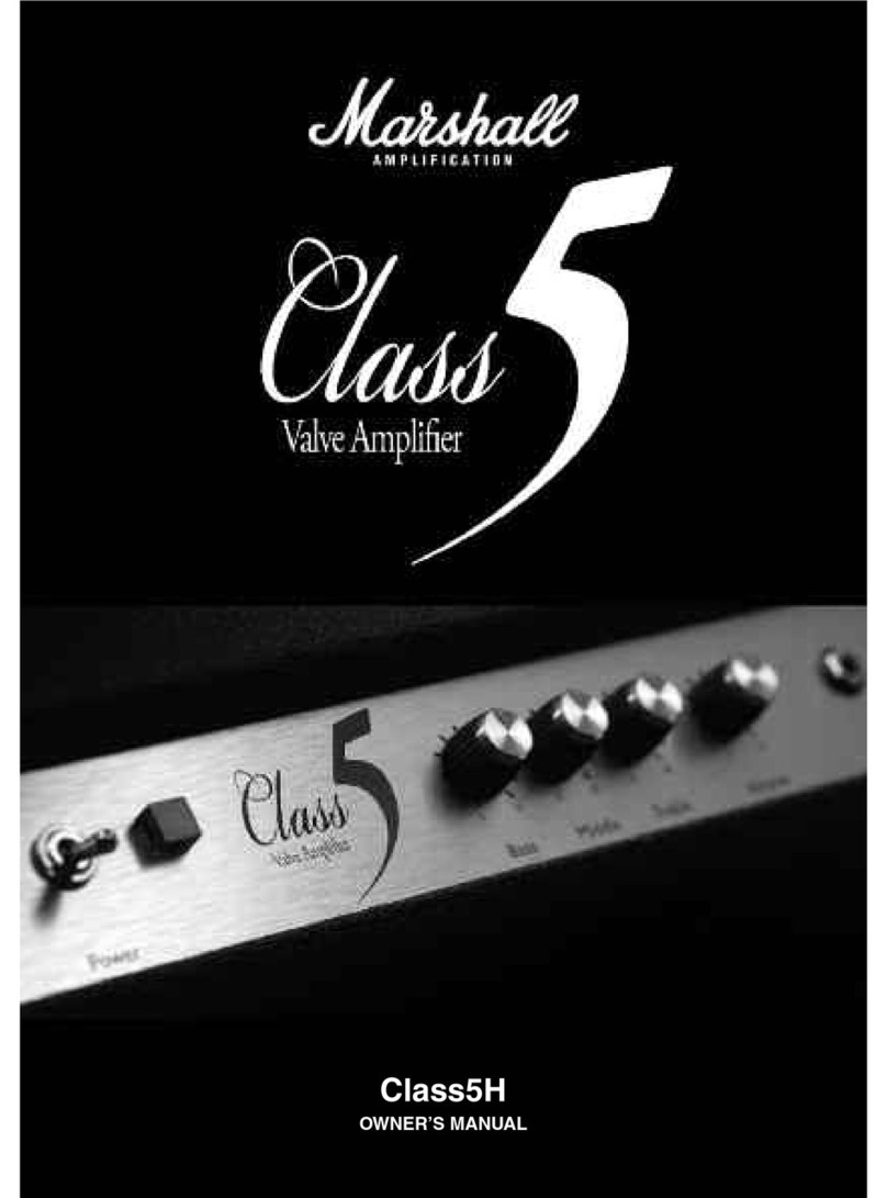 Marshall Amplification Class 5 H Valve Amplifier User manual