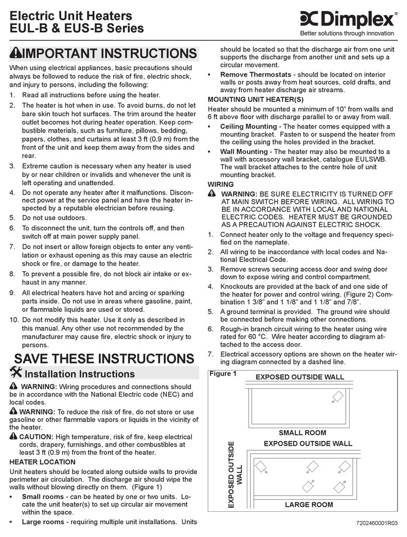 Dimplex Electric Unit Heaters User manual