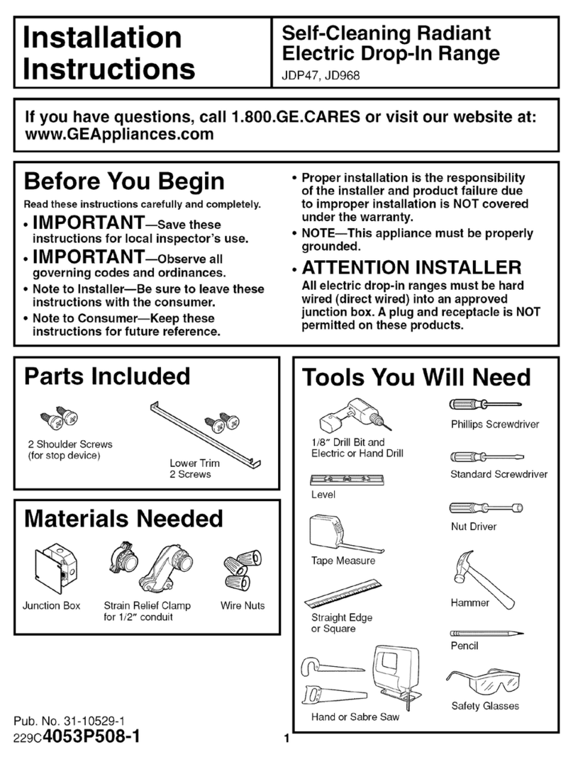 GE JDP47 User manual